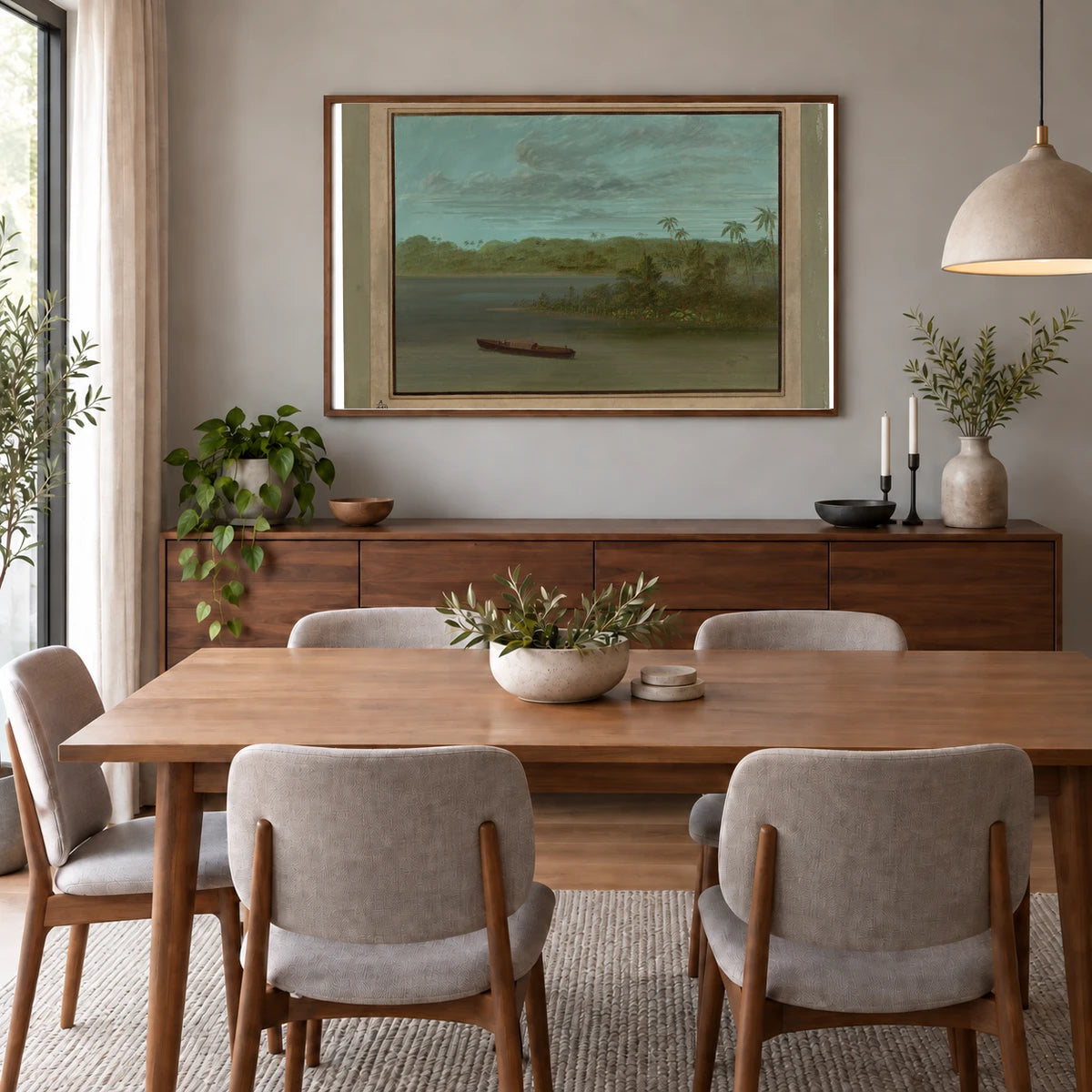 Mouth Of The Rio Purus 1965.16.306 — Famous Paintings shown in a styled interior
