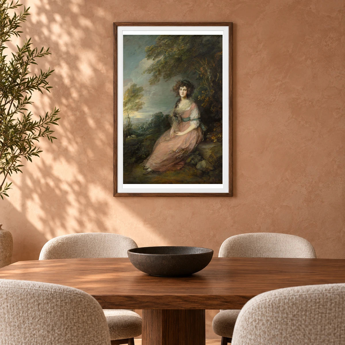 Mrs. Richard Brinsley Sheridan 1937.1.92 — Famous Paintings shown in a styled interior