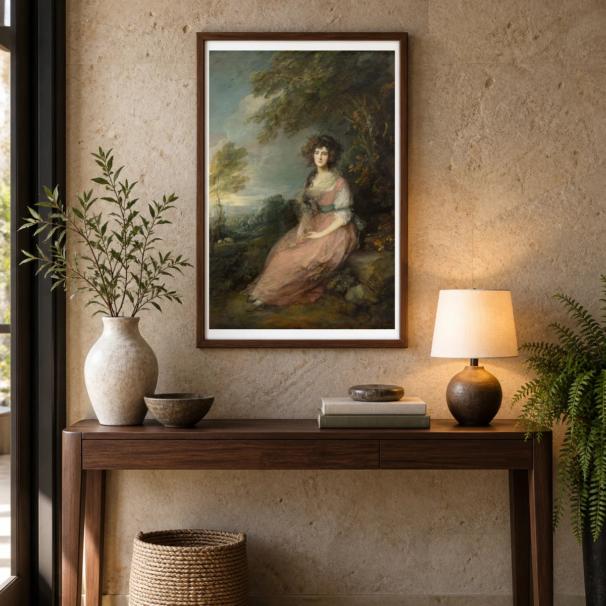 Mrs. Richard Brinsley Sheridan 1937.1.92 — Famous Paintings shown in a styled interior