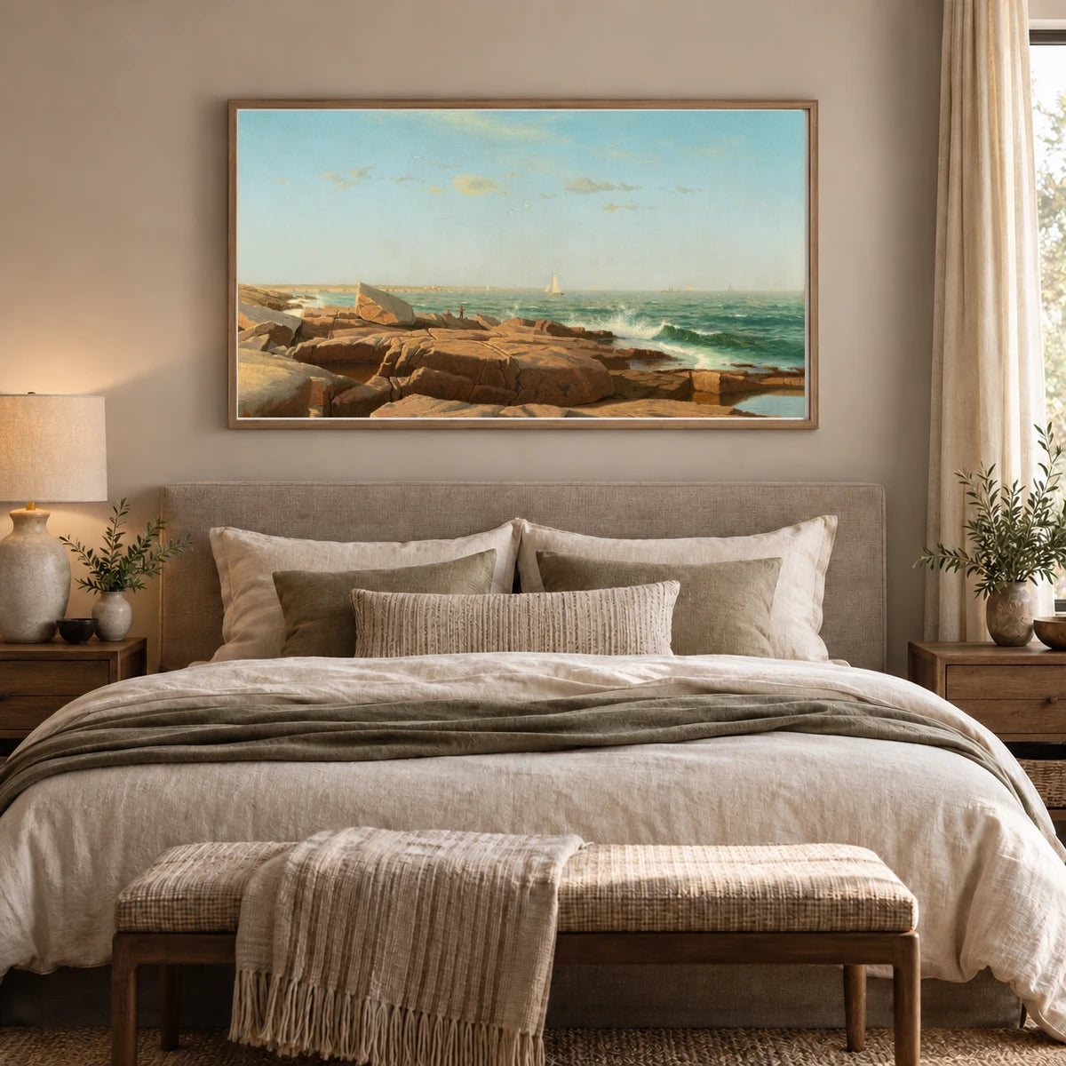 Narragansett Bay 2010.10.1 — Famous Paintings shown in a styled interior