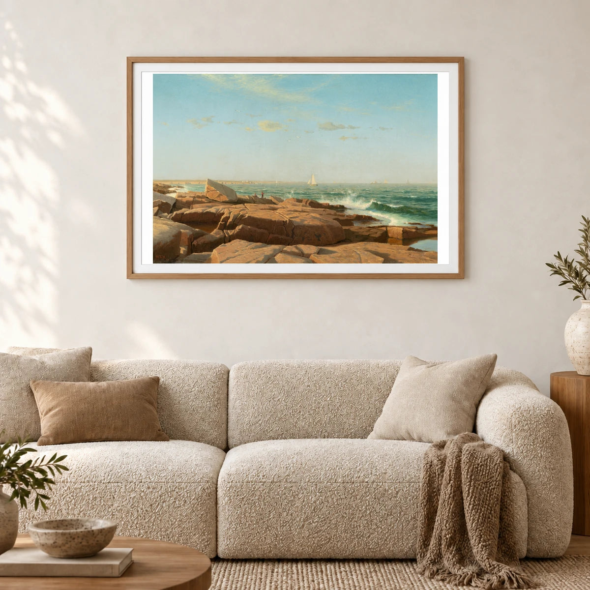 Narragansett Bay 2010.10.1 — Famous Paintings shown in a styled interior