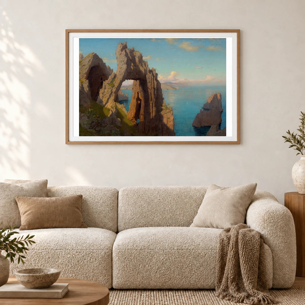 Natural Arch At Capri 1989.13.1 — Famous Paintings shown in a styled interior