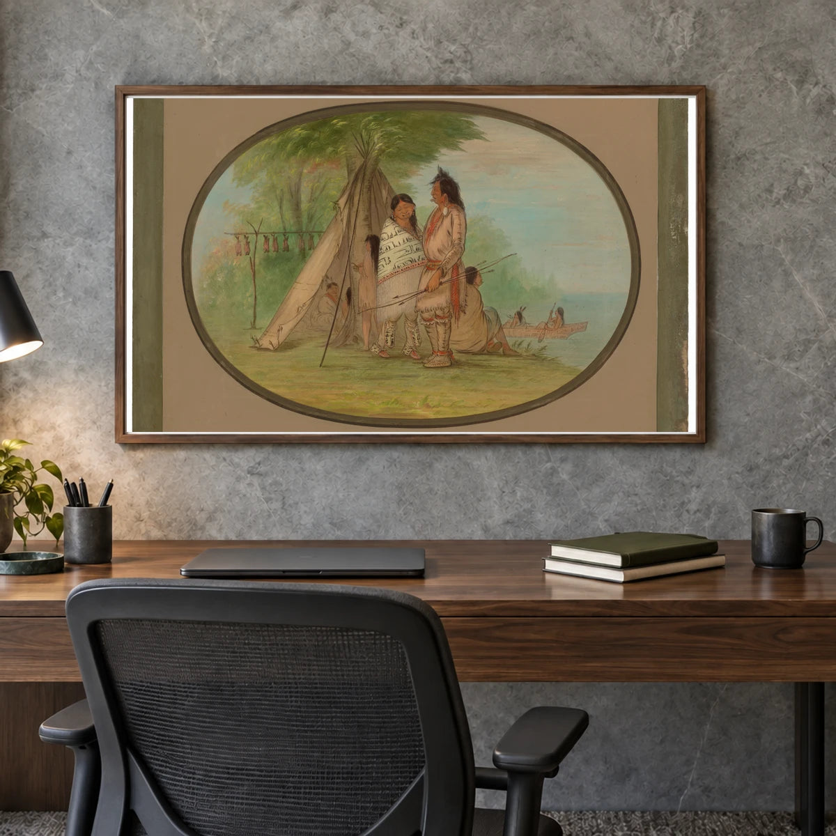 Nayas Indians 1965.16.153 — Famous Paintings shown in a styled interior