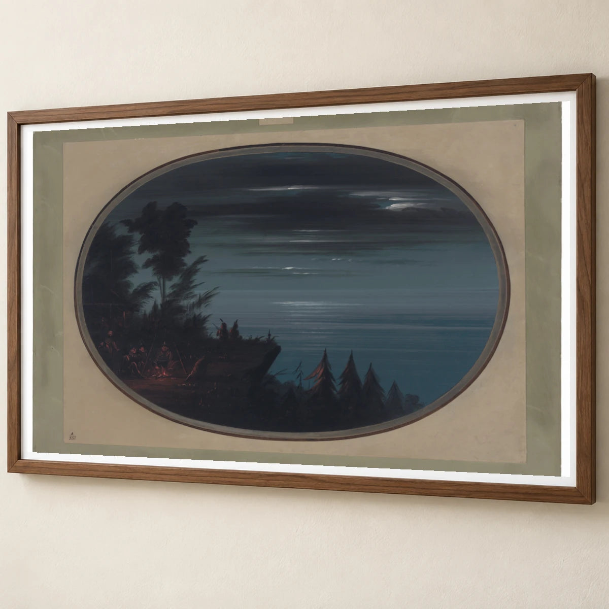 Nayas Village At Night 1965.16.220 — Famous Paintings famous paintings print by SaamCrafts