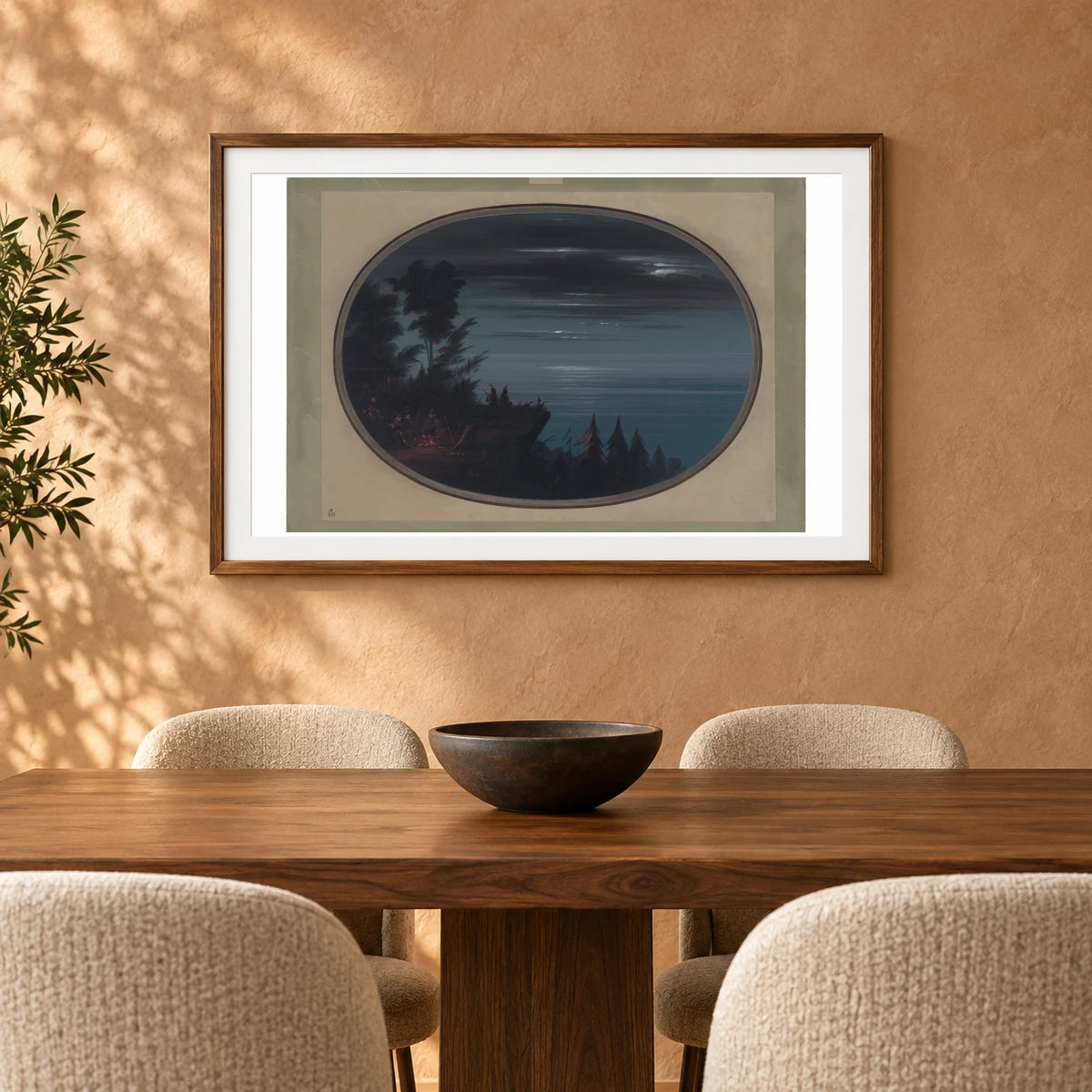 Nayas Village At Night 1965.16.220 — Famous Paintings shown in a styled interior
