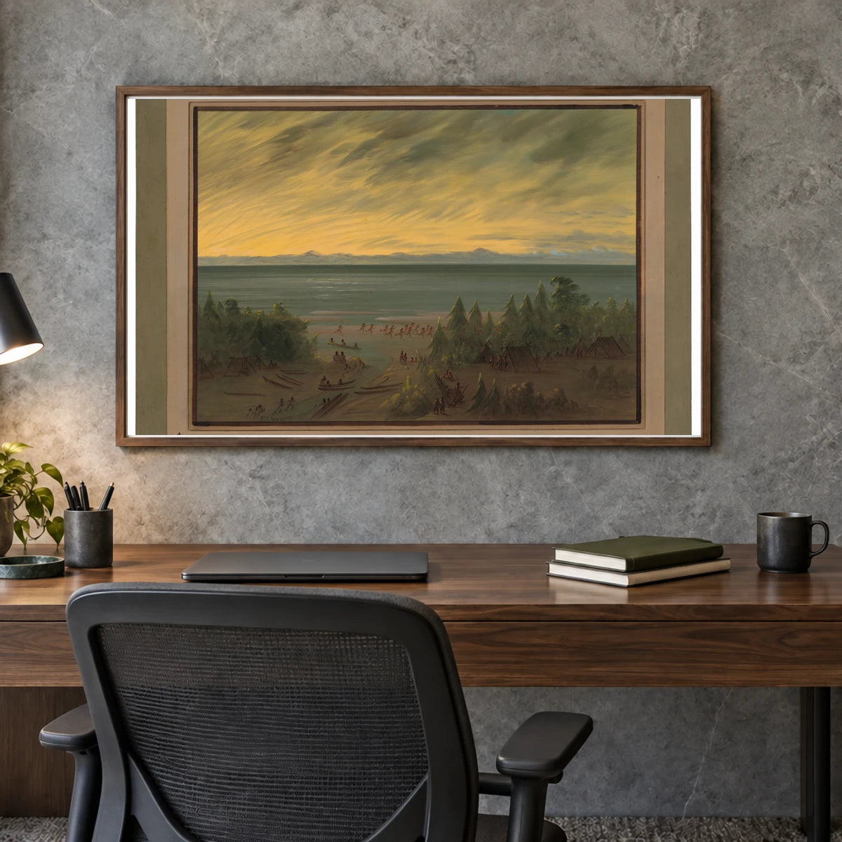 Nayas Village At Sunset 1965.16.219 — Famous Paintings shown in a styled interior