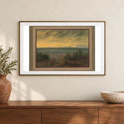 Nayas Village At Sunset 1965.16.219 — Famous Paintings shown in a styled interior