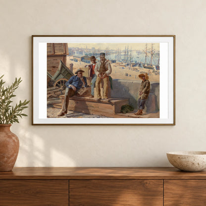 Negro Boys On The Quayside 2014.136.80 — Famous Paintings shown in a styled interior