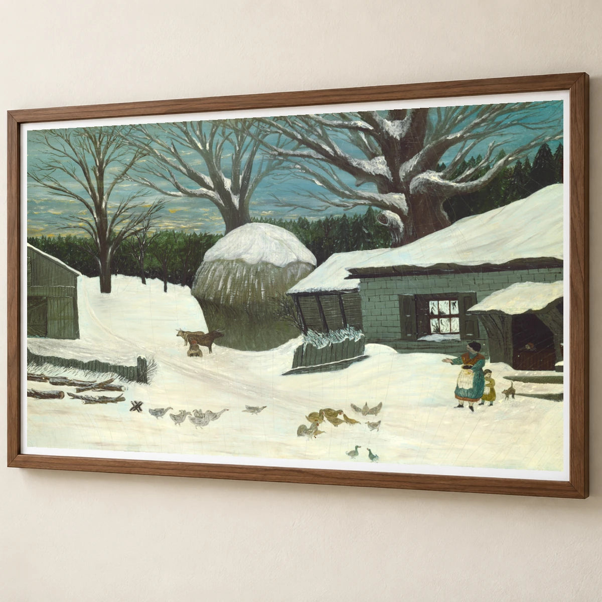 New England Farm In Winter 1953.5.87 — Famous Paintings famous paintings print by SaamCrafts