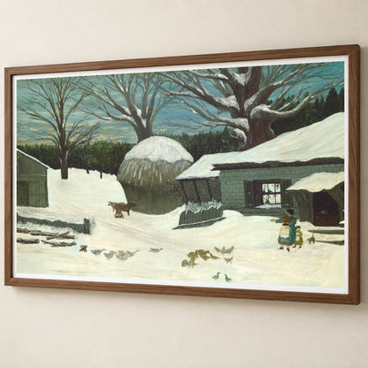 New England Farm In Winter 1953.5.87 — Famous Paintings famous paintings print by SaamCrafts