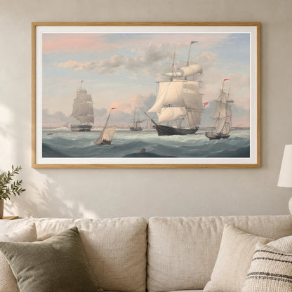 New York Harbor 1994.100.1 — Famous Paintings shown in a styled interior
