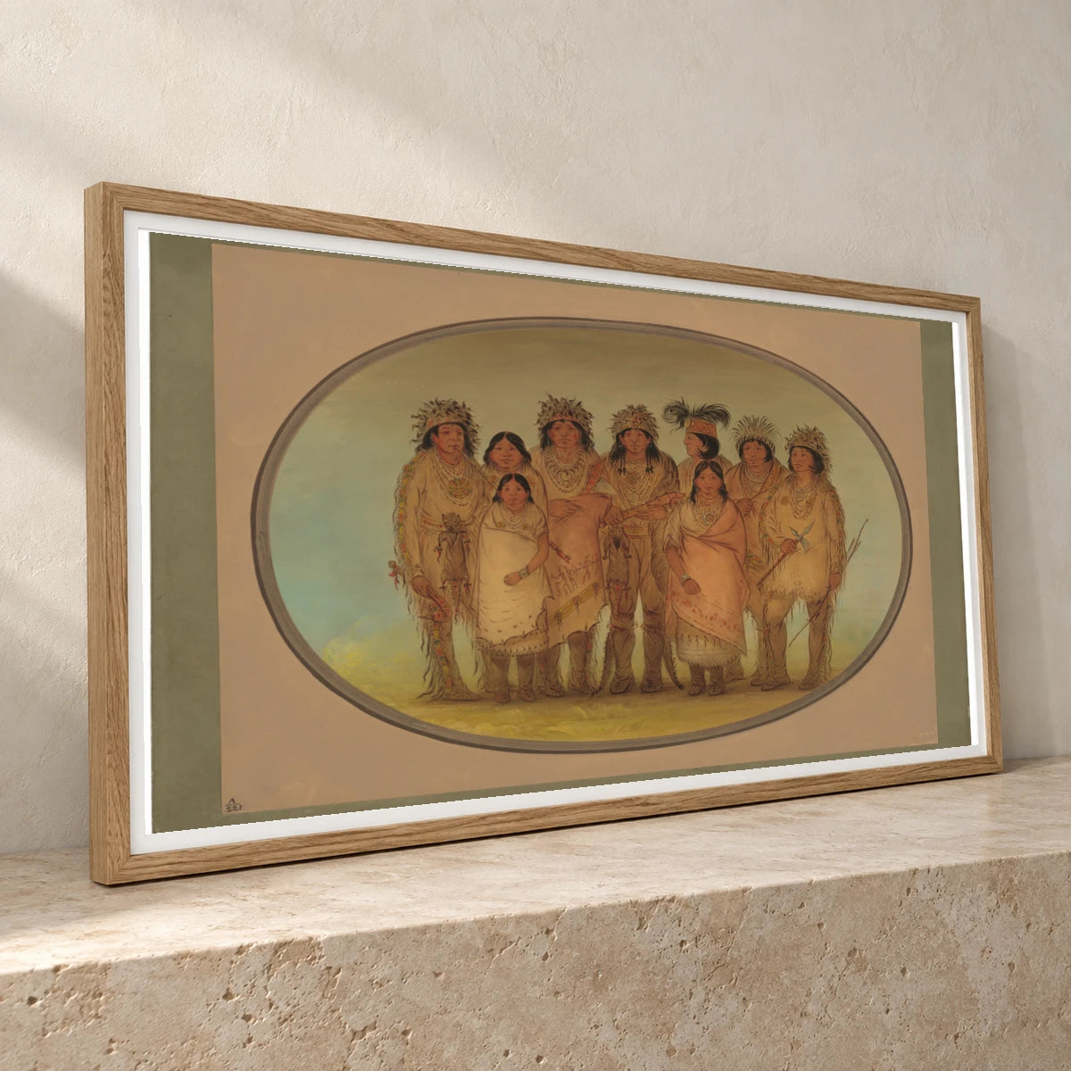 Nine Ojibbeway Indians In London 1965.16.110 — Famous Paintings famous paintings print by SaamCrafts