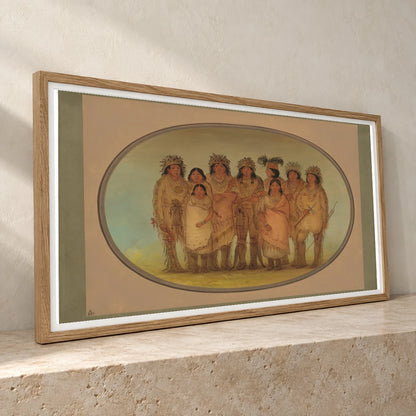 Nine Ojibbeway Indians In London 1965.16.110 — Famous Paintings famous paintings print by SaamCrafts
