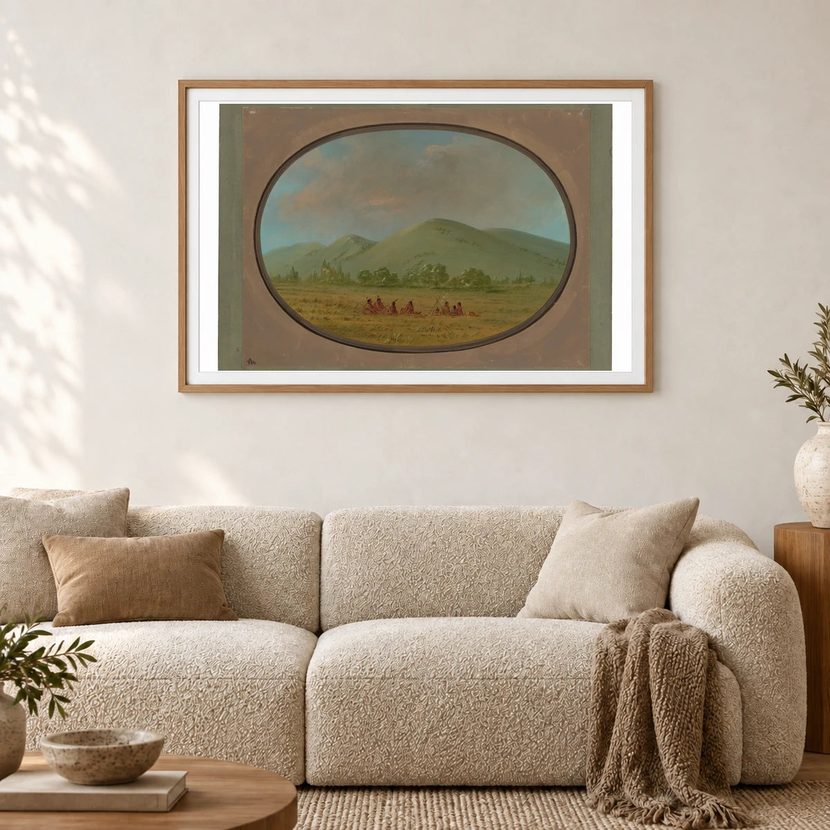 Nishnabotana Bluffs, Upper Missouri 1965.16.203 — Famous Paintings shown in a styled interior