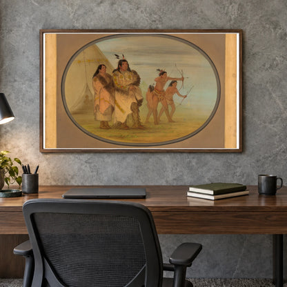 Ojibbeway Indians 1965.16.93 — Famous Paintings shown in a styled interior