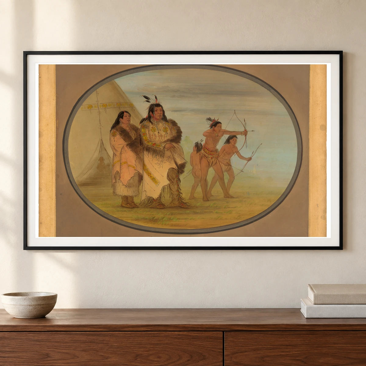 Ojibbeway Indians 1965.16.93 — Famous Paintings shown in a styled interior