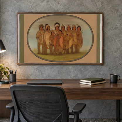 Ojibbeway Indians In Paris 1965.16.112 — Famous Paintings shown in a styled interior