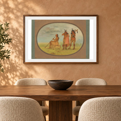 Old Menomonie Chief With Two Young Beaux 1965.16.99 — Famous Paintings shown in a styled interior