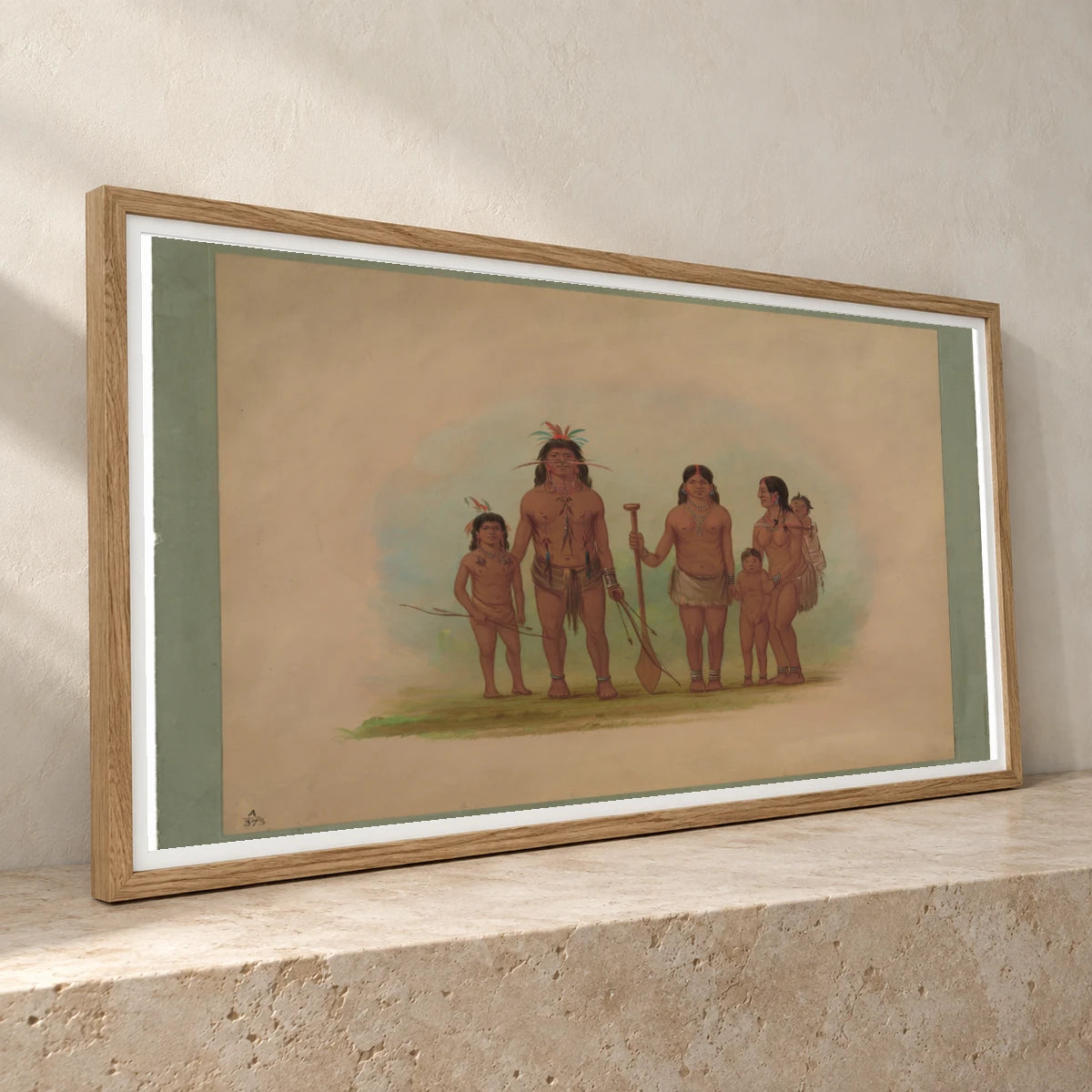 Orejona Chief And Family 1965.16.241 — Famous Paintings famous paintings print by SaamCrafts