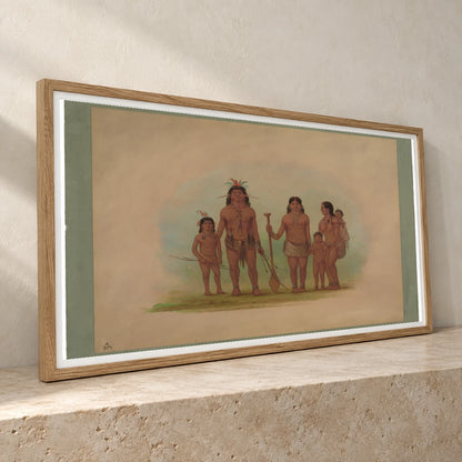 Orejona Chief And Family 1965.16.241 — Famous Paintings famous paintings print by SaamCrafts