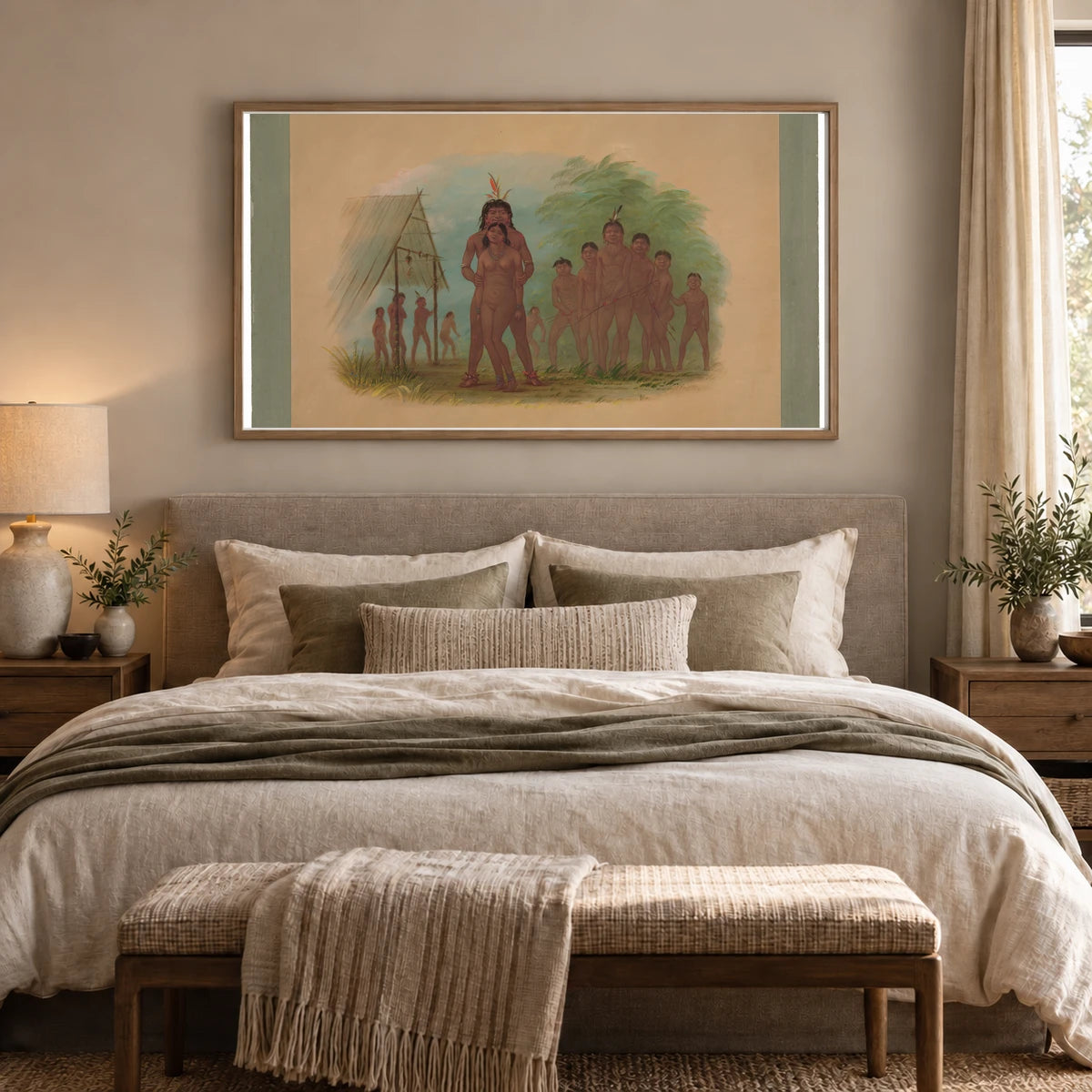 Orejona Indians 1965.16.242 — Famous Paintings shown in a styled interior
