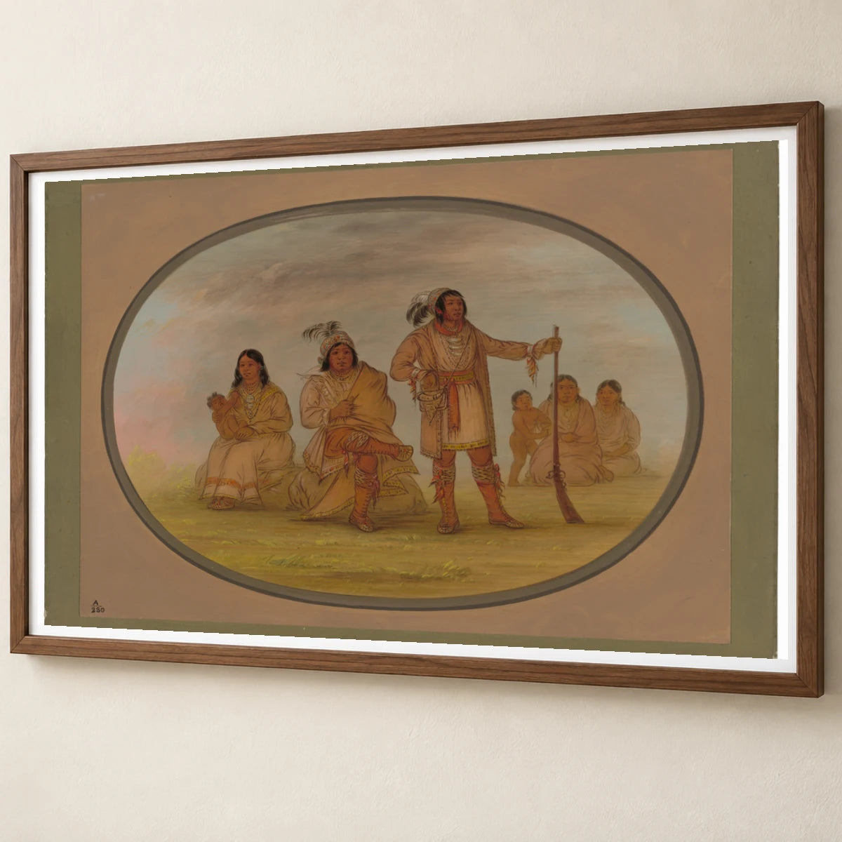 Osceola And Four Seminolee Indians 1965.16.119 — Famous Paintings famous paintings print by SaamCrafts