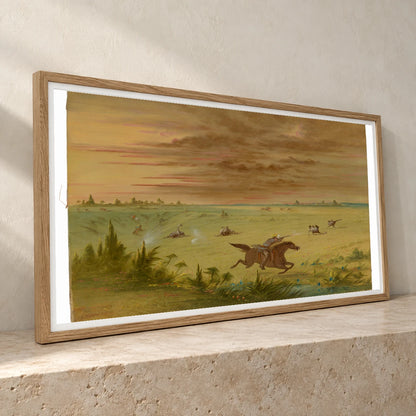 Ostrich Chase, Buenos Aires Auca 1965.16.257 — Famous Paintings famous paintings print by SaamCrafts