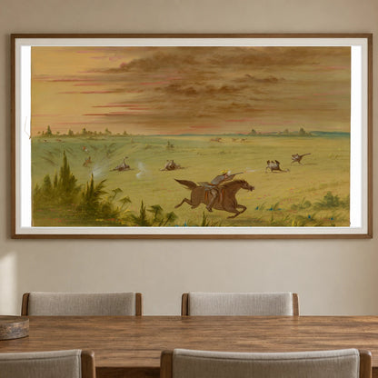 Ostrich Chase, Buenos Aires Auca 1965.16.257 — Famous Paintings shown in a styled interior
