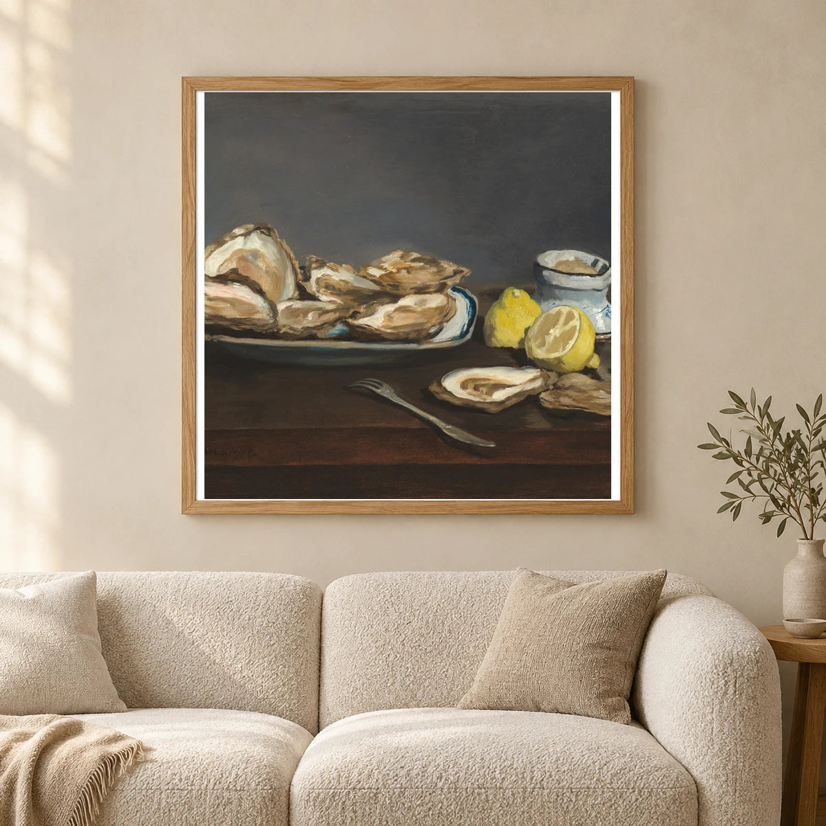 Oysters 1962.3.1 — Famous Paintings shown in a styled interior