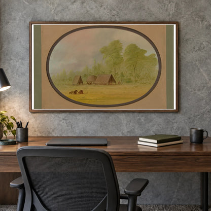 Pacapacurus Village 1965.16.309 — Famous Paintings shown in a styled interior
