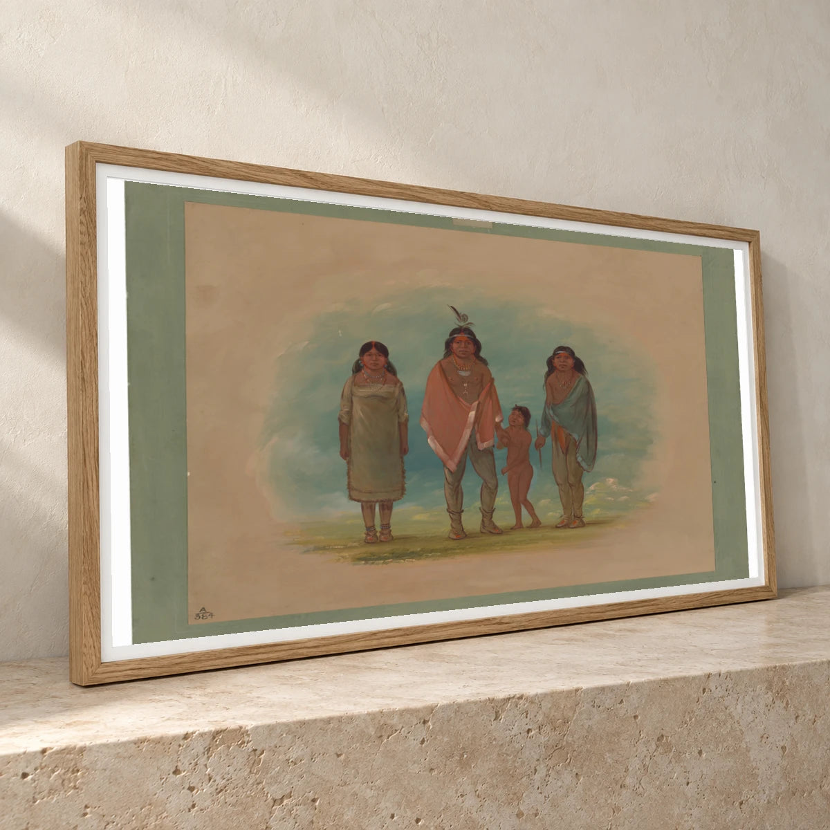 Patagon Chief, His Brother, And Daughter 1965.16.252 — Famous Paintings famous paintings print by SaamCrafts