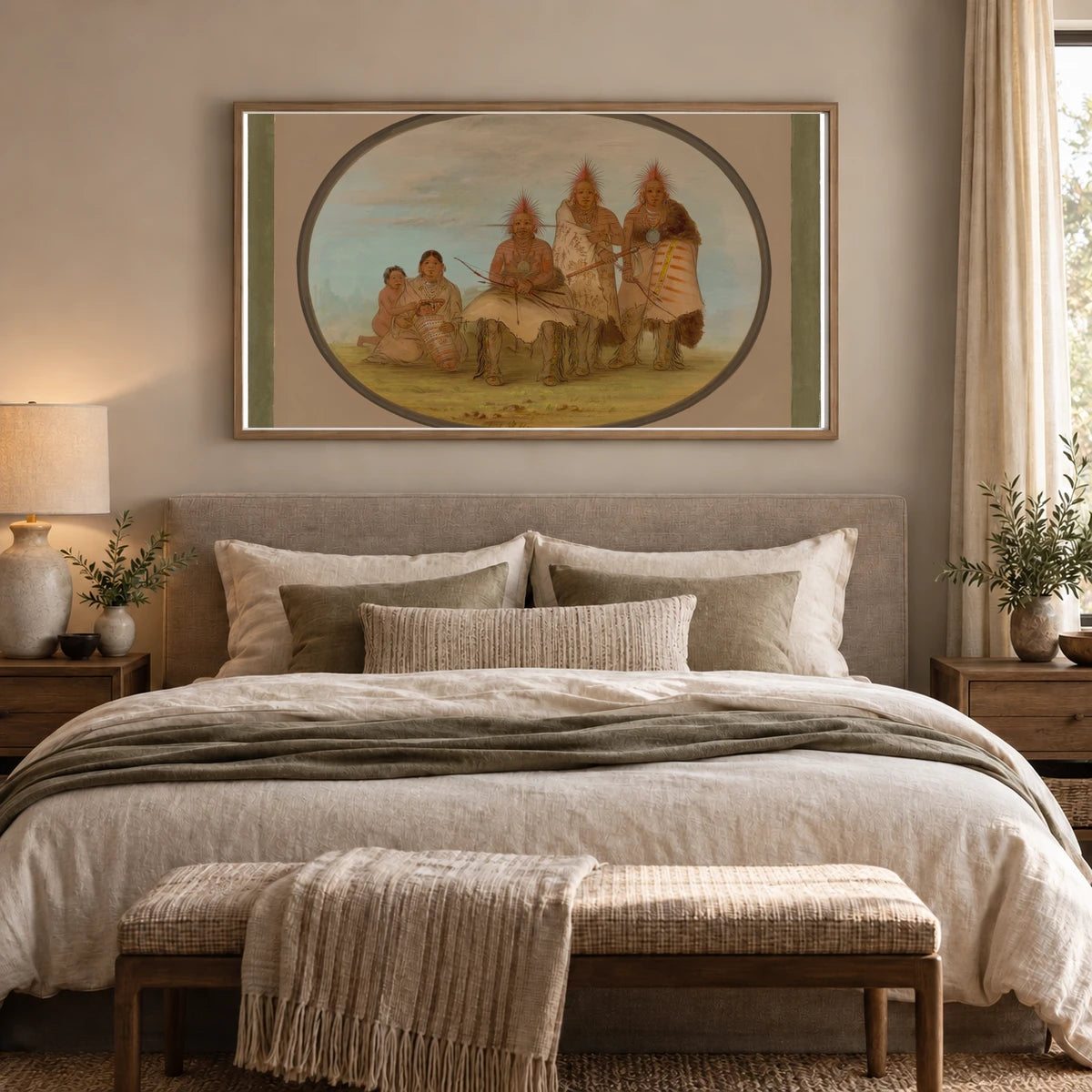 Pawnee Indians 1965.16.60 — Famous Paintings shown in a styled interior