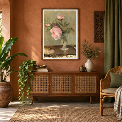 Peonies 1994.59.10 — Famous Paintings shown in a styled interior