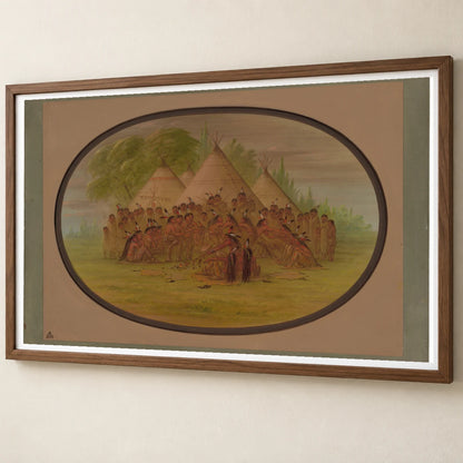 Pipe Dance Assinneboine 1965.16.182 — Famous Paintings famous paintings print by SaamCrafts