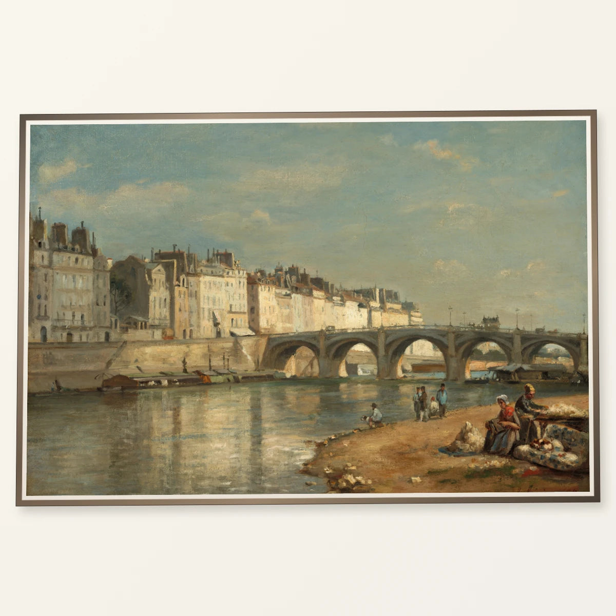 Pont De La Tournelle, Paris 1970.17.35 — Famous Paintings famous paintings print by SaamCrafts