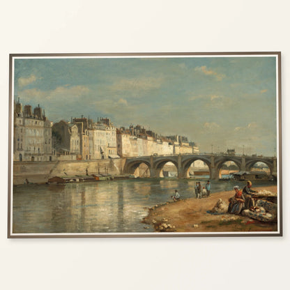 Pont De La Tournelle, Paris 1970.17.35 — Famous Paintings famous paintings print by SaamCrafts