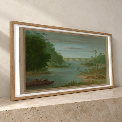 Pont De Palmiers And Tiger Shooting 1965.16.258 — Famous Paintings famous paintings print by SaamCrafts