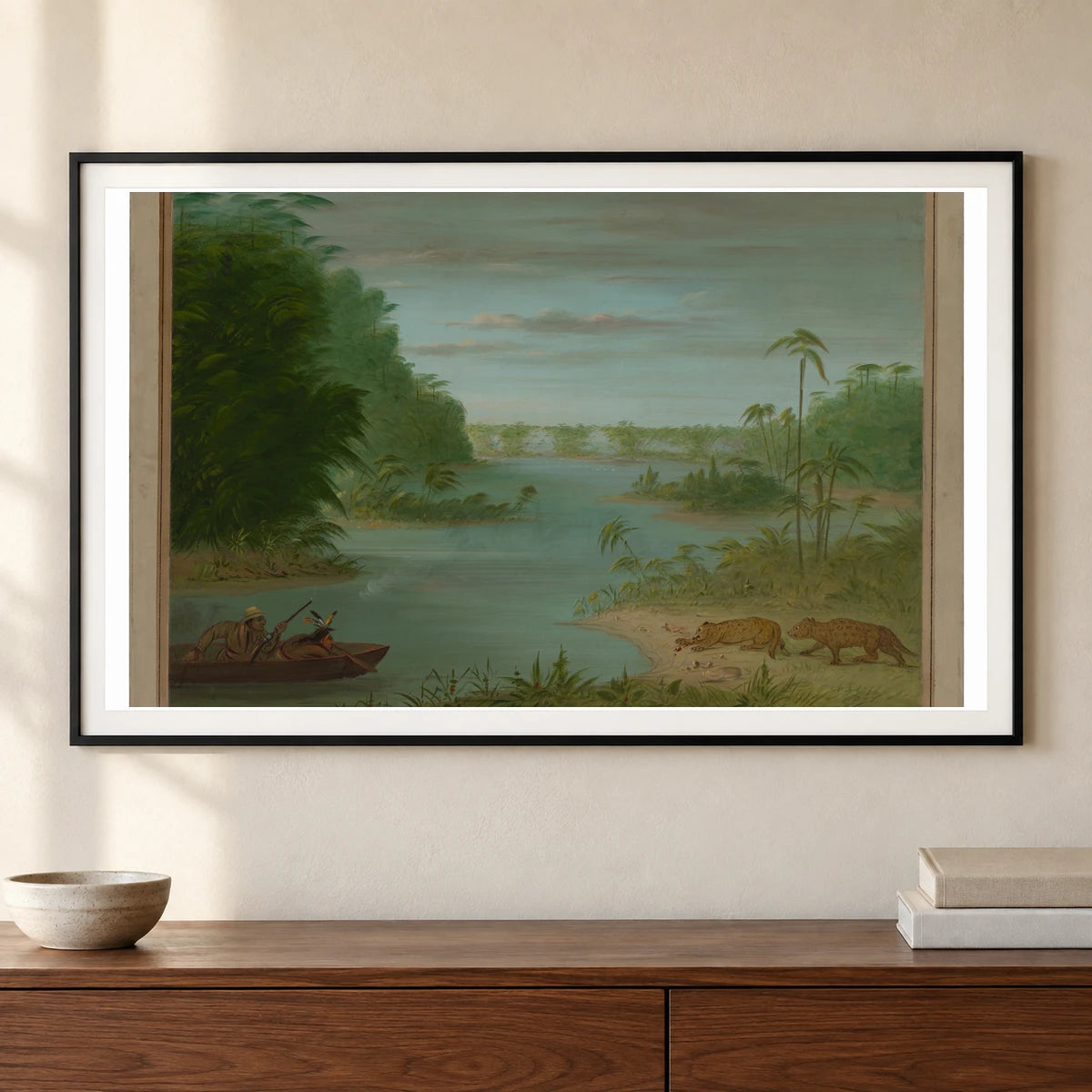 Pont De Palmiers And Tiger Shooting 1965.16.258 — Famous Paintings shown in a styled interior