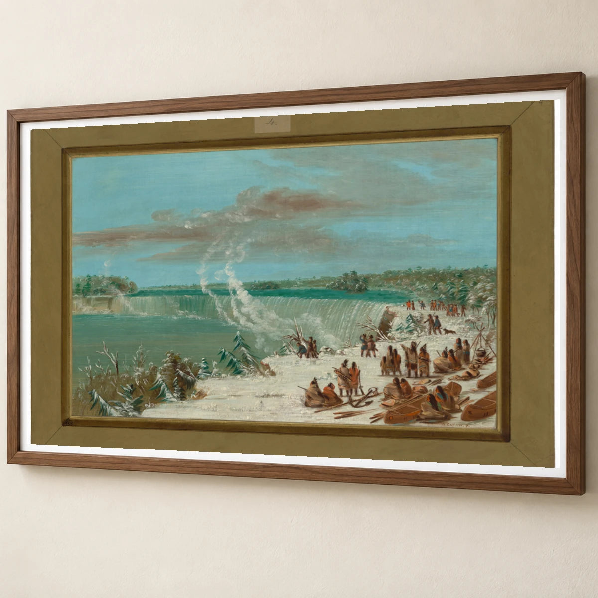 Portage Around The Falls Of Niagara At Table Rock 1965.16.318 — Famous Paintings famous paintings print by SaamCrafts