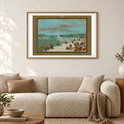 Portage Around The Falls Of Niagara At Table Rock 1965.16.318 — Famous Paintings shown in a styled interior