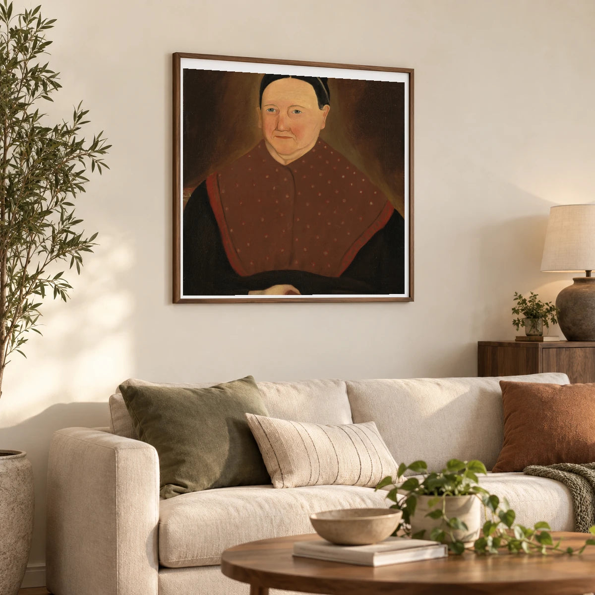 Portrait Of An Old Lady 1955.11.15 — Famous Paintings shown in a styled interior
