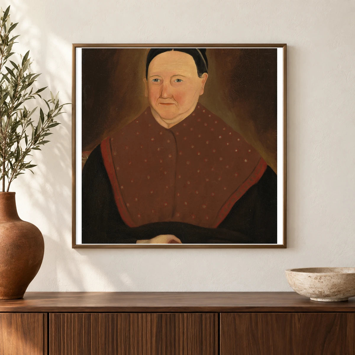 Portrait Of An Old Lady 1955.11.15 — Famous Paintings shown in a styled interior