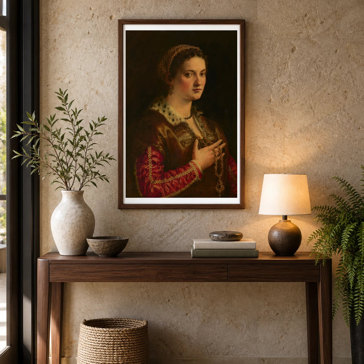 Portrait Of A Lady 1952.6.1 — Famous Paintings shown in a styled interior