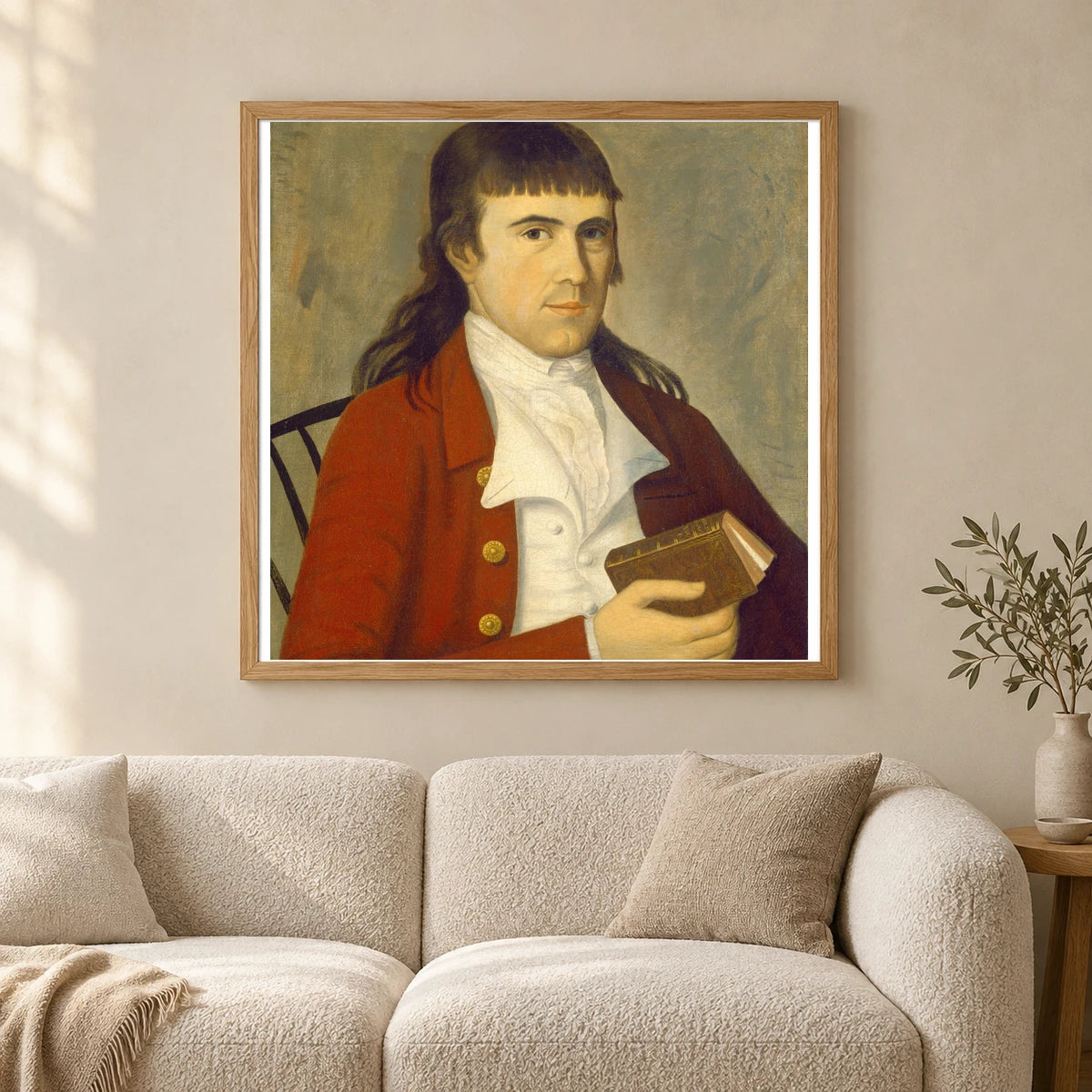 Portrait Of A Man In Red 1980.62.35 — Famous Paintings shown in a styled interior