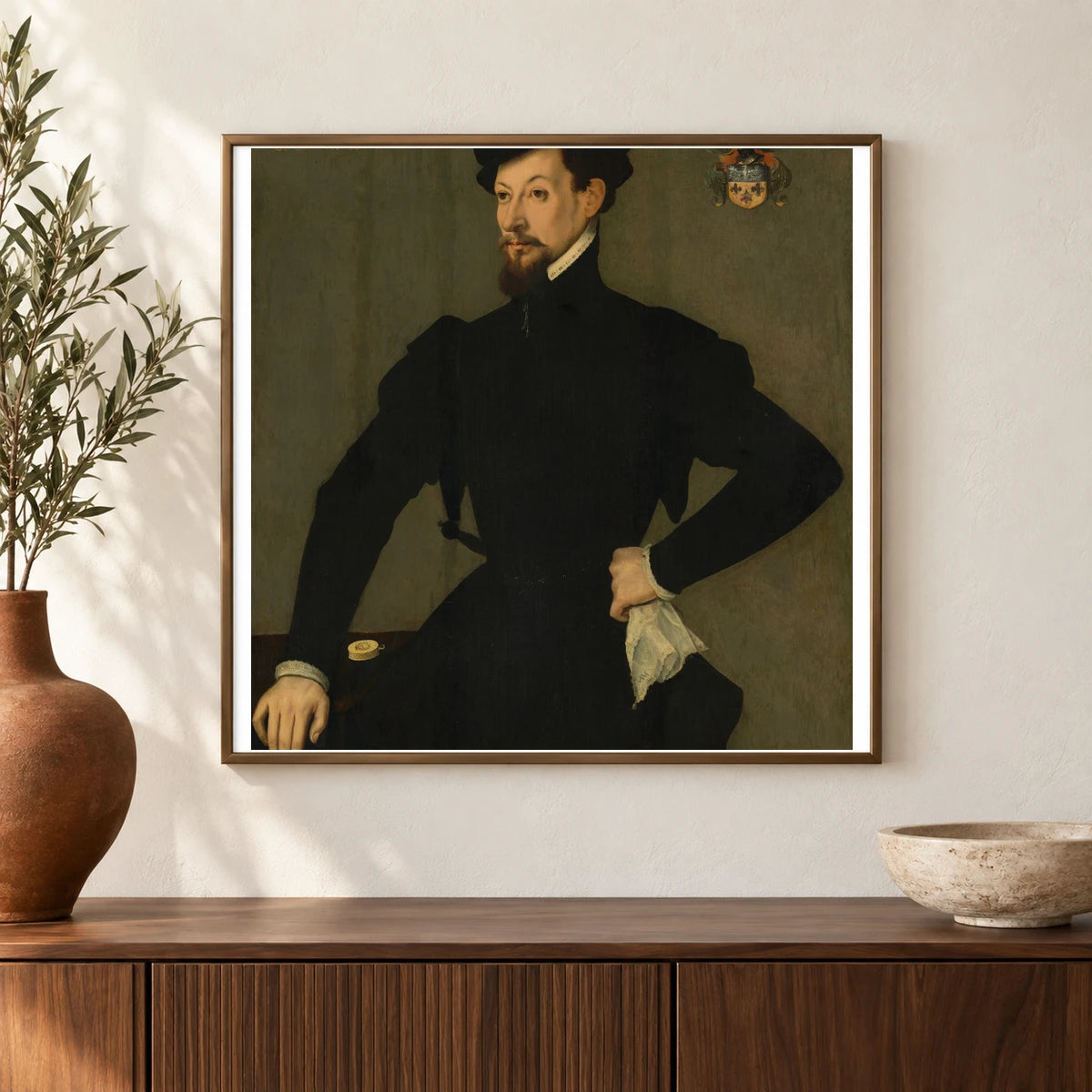 Portrait Of A Member Of The Quaratesi Family 1991.14.1 — Famous Paintings shown in a styled interior