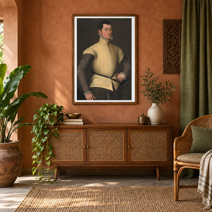 Portrait Of A Young Man 1961.9.79 — Famous Paintings shown in a styled interior