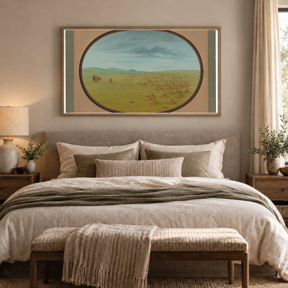 Prairie Dog Village 1965.16.185 — Famous Paintings shown in a styled interior