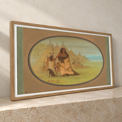 Puncah Chief Surrounded By His Family 1965.16.106 — Famous Paintings famous paintings print by SaamCrafts