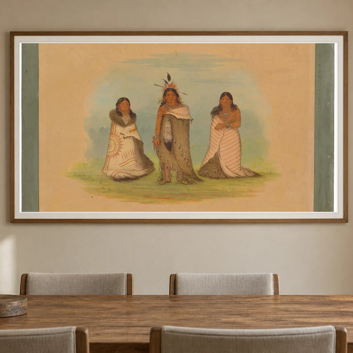Puncah Indians 1965.16.105 — Famous Paintings shown in a styled interior
