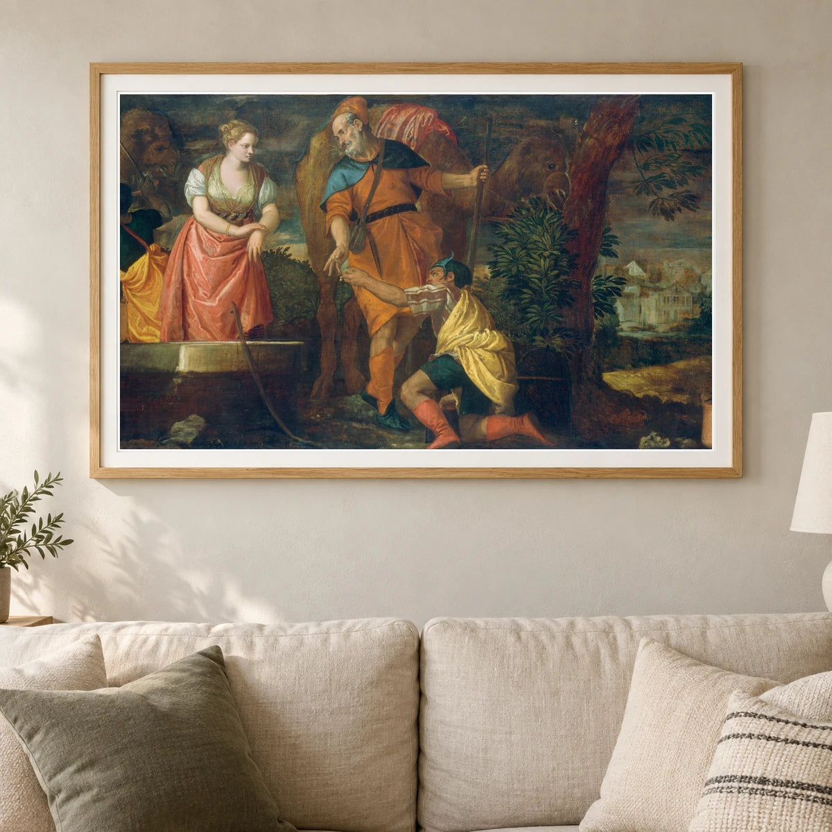 Rebecca At The Well 1952.5.82 — Famous Paintings shown in a styled interior